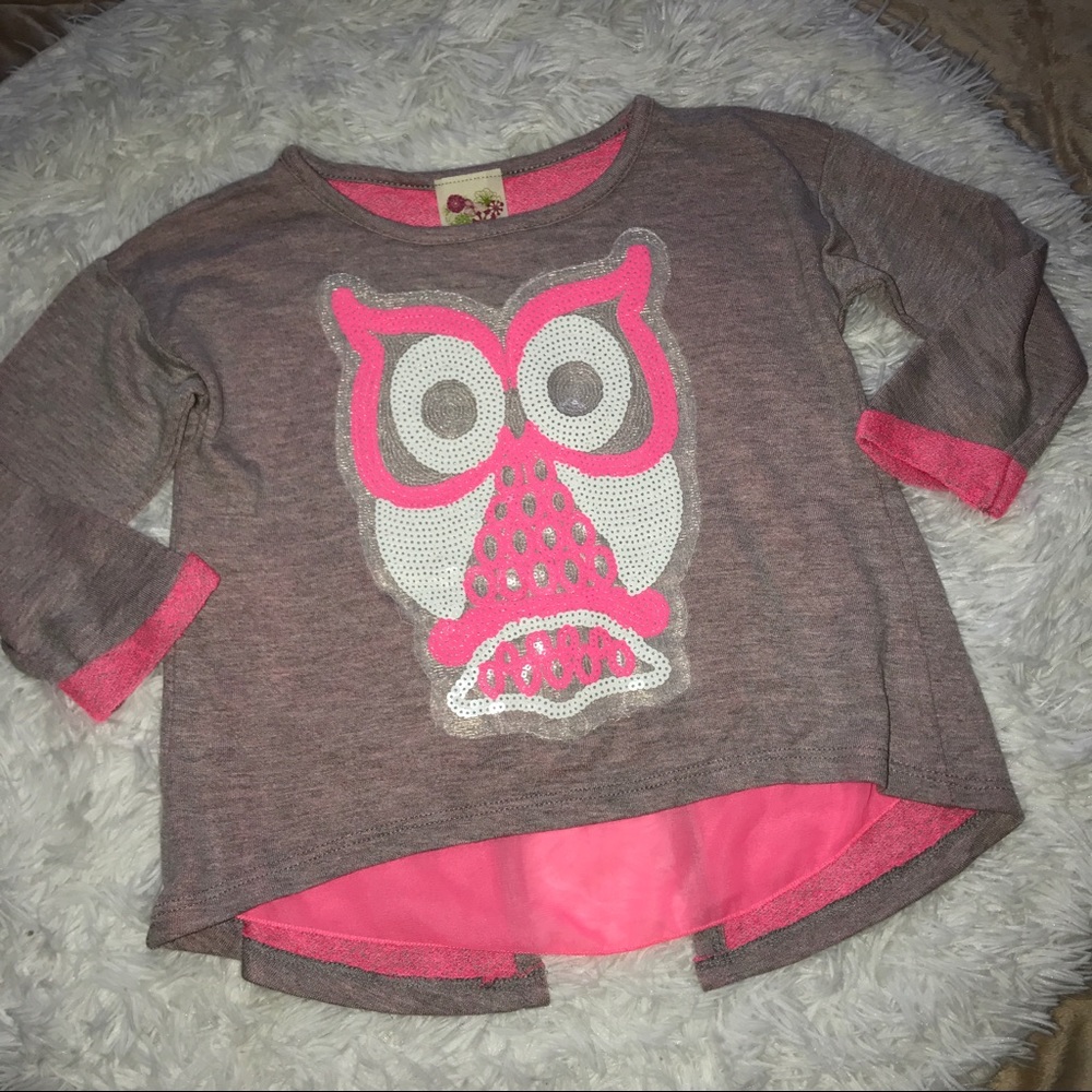 New Kiddo by Katie Sequin Owl Top Girls